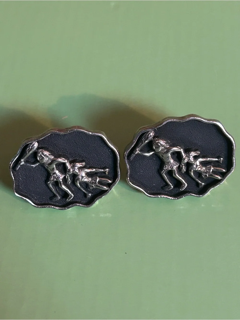 Swank Caveman Neanderthal CuffLinks